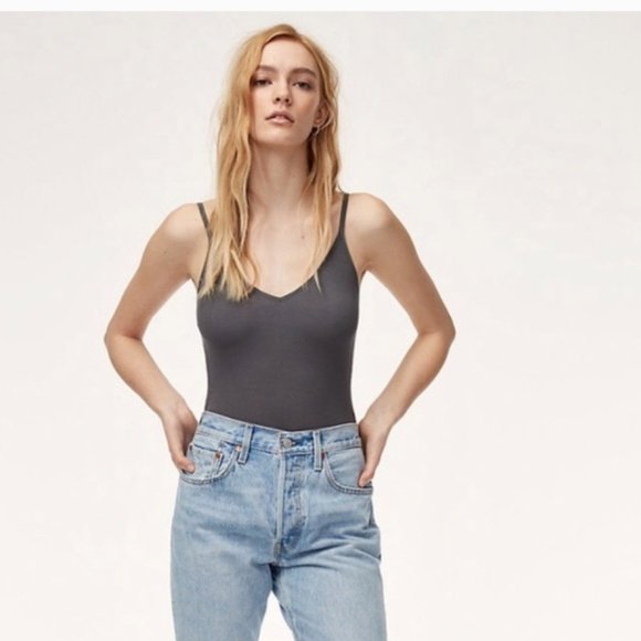 LIKE NEW Modal aritzia talula bodysuit size xs - Picture 2 of 6